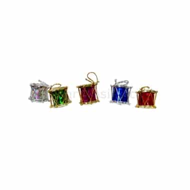 GREENS CHOICE Christmas Cake Topper Drums Assorted 50mm- 50 Pcs