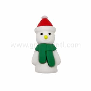 GREENS CHOICE Christmas Cake Topper Snowman with Red Hat and Green Scarf 55x27.5 mm
