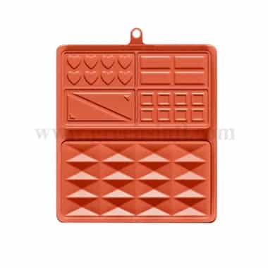 GREENS CHOICE Silicone Chocolate Mould Bar 170 x 85 x h 20 mm-2 Designs
