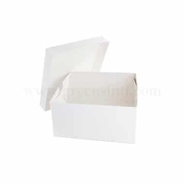 GREENS Cake Box White L 24 Inch x W 16 Inch x H 7 Inch with Top Cover
