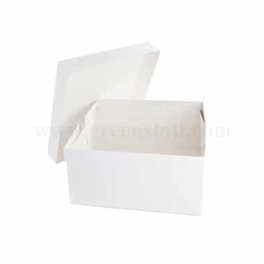 GREENS Cake Box White L 14 Inch x W 14 Inch x H 20 Inch with Top Cover