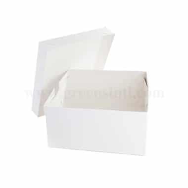 GREENS Cake Box White L 16 Inch x W 16 Inch x H 20 Inch with Top Cover