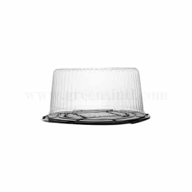 GREENS Dome Cover For Cake Clear- Black Base 10 Inch