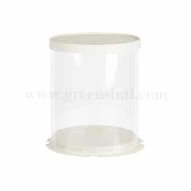 GREENS CHOICE Plastic Foldable Cake Box Round White D 30 x H 34 cm