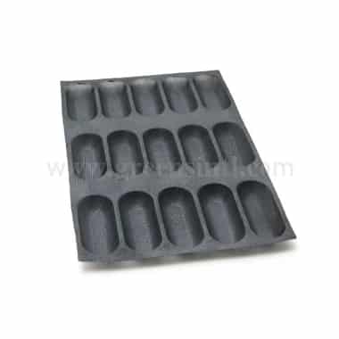 MAE Baguettes Mould 15 indent 155x64x30 mm-10883