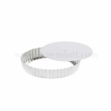 GOBEL Tin Medium Deep Round Fluted tart mould Removable bottom D 280/270 x h 35 mm