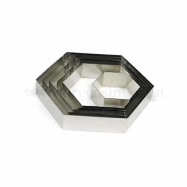 GOBEL Cake Ring Hexagon 115 x 100 x h45 mm