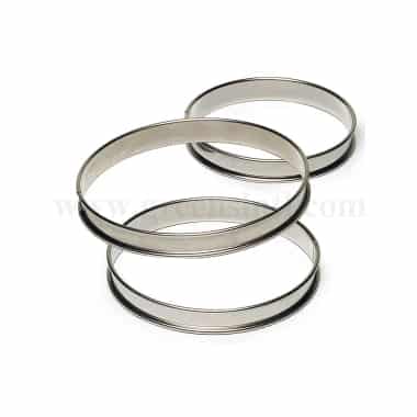 GOBEL Stainless  Steel Deep Tart ring with rolled edges D 200 x h 27 mm