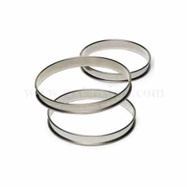 GOBEL Stainless  Steel Deep Tart ring with rolled edges D80 x h27 mm