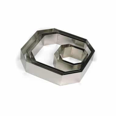 GOBEL Cake Ring Square Faceted 80 x h45mm