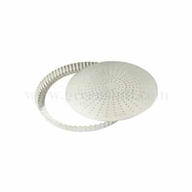 GOBEL Tin Perforated fluted pie dish Removable Bottom D220 x h28 mm