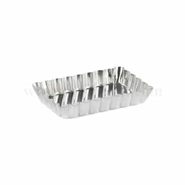 GOBEL Fluted Rectangular Tartlet 121x75 mm ext dim / 112x66 mm int dim - h 20mm