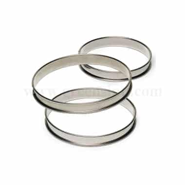 GOBEL Stainless  Steel Deep Tart ring with rolled edges D180 x h27 mm