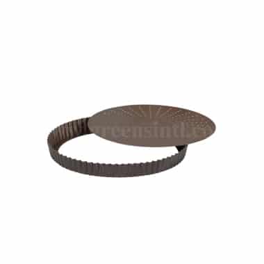 GOBEL Non-stick Perforated Round fluted pie dish Removable bottom D280 x h28 mm