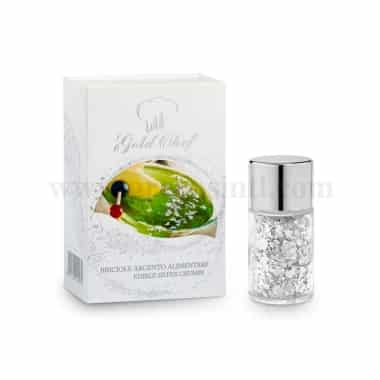 GOLD CHEF Edible Silver Crumbs 23kt- 125 mg