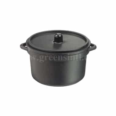 SOLIA Mini Cooking Pot With Lid Black D 72.7 x h53 mm-90ml-30 Pcs