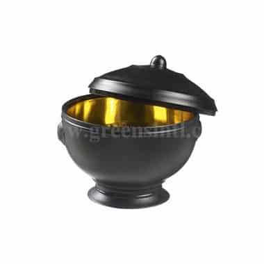 SOLAI Eskoffie Mini Lion Head Tureen With Lid Black-Gold 82 x 45 x 26 mm - 45 ml-24 Pcs