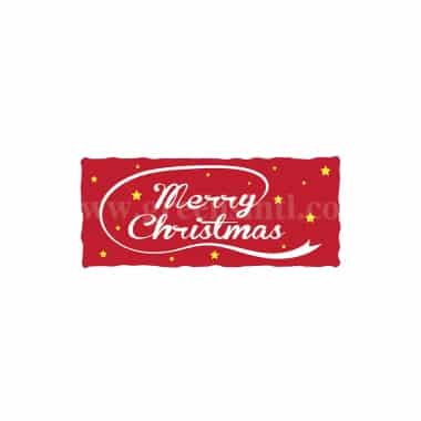 GREENS CHOICE Chocolate Transfer Sheet Merry Christmas White and Yellow 70 x 30 mm-12 graphics-40 Sheets