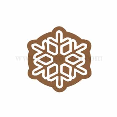 GREENS CHOICE Chocolate Transfer Sheet Snowflake White 23 x 25 mm-27 graphics-5 Sheets