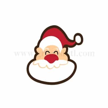 GREENS CHOICE Chocolate Transfer Sheet Santa Face 4 Colours-50 x 45 mm-10 graphics-5 Sheets