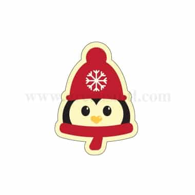 GREENS CHOICE Chocolate Transfer Sheet Penguin Head Four Colours 26 x 35 mm -18 graphics -5 Sheets