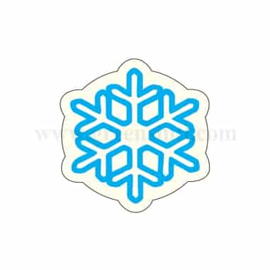 GREENS CHOICE Chocolate Transfer Sheet Snowflake Blue 23 x 25 mm- 27 graphics -5 Sheets