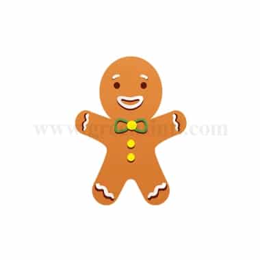 GREENS CHOICE Chocolate Transfer Sheet Ginger Bread Man with Four Colours 30 x 35 mm-16 graphics-5 Sheets