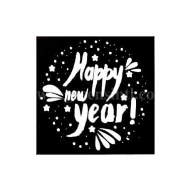 GREENS CHOICE Chocolate Transfer Sheet Happy New Year- White-5 Sheets