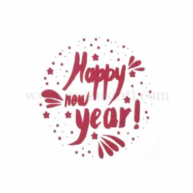 GREENS CHOICE Chocolate Transfer Sheet Happy New Year-Red-5 Sheets