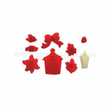JEM Christmas Cutters - Christmas Lantern & Extras Set with Former-Set of 9