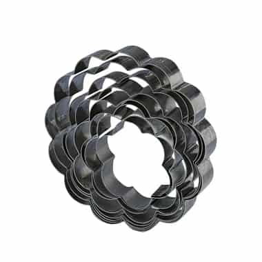 MARTELLATO Stainless steel flower-shaped Cake Band 194 x 194 x h 50 mm
