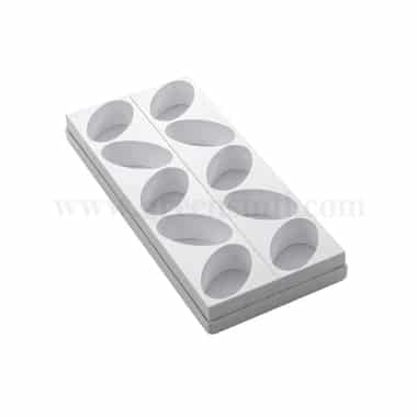 MARTELLATO Plastic Mould For Monoportions Oval 87 x 51 x h 40 mm-10 Pcs