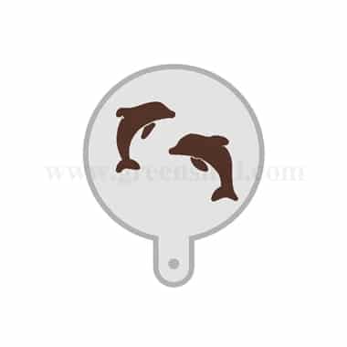 MARTELLATO Stencil For Cappuccino Dolphins D 95 mm