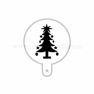 MARTELLATO Stencil For Cappuccino Christmas Tree D 95 mm