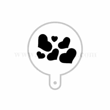 MARTELLATO Stencil For Cappuccino Heart D 95 mm