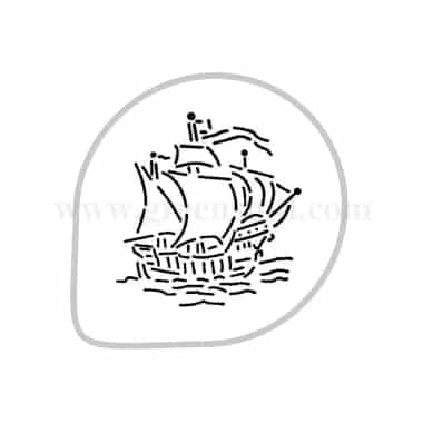 MARTELLATO Stencil Sail Ship D260mm
