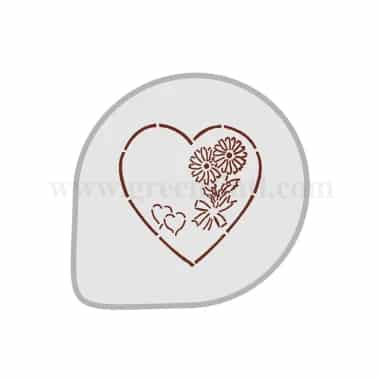 MARTELLATO Decorative Stencil Heart With Design D260mm