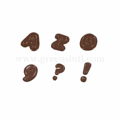 MARTELLATO Thermoformed Chocolate Mould Alphabets and Numbers