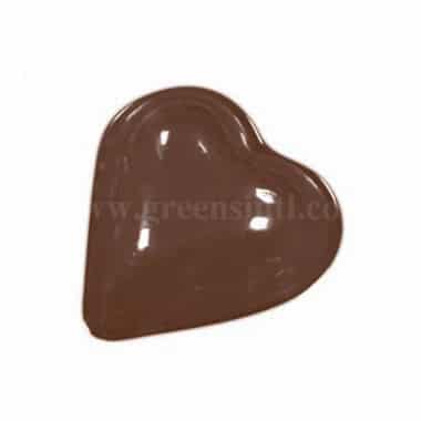 MARTELLATO Thermoformed Chocolate Mould Small Plain Heart D 33 x  h 9 mm
