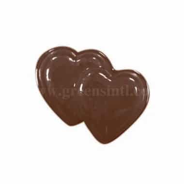MARTELLATO Thermoformed Chocolate Mould Double Hearts 43 x 30 x  h 9 mm