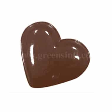 MARTELLATO Thermoformed Chocolate Mould Smooth Heart 52x42 X h 12 mm
