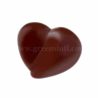 MARTELLATO Polycarbonate Chocolate 3D Mould Heart 31 x 27 h 21 mm