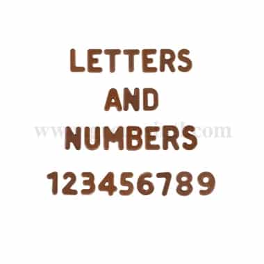 MARTELLATO Polycarbonate Chocolate Mould Letters & numbers h 30 mm