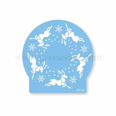 JEM Reindeer & Snowflakes Circle Stencil