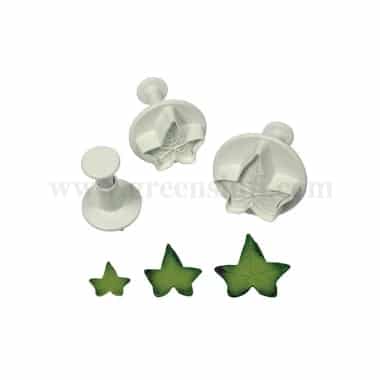 PME Foliage Plunger Cutters - Small Veined Ivy Leaf 15mm