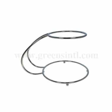 PME Cake Stand - C Shape Chrome Plated 2 Tier