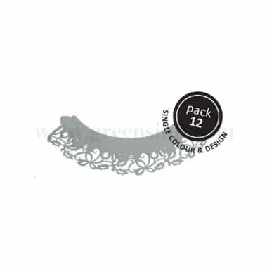 PME Cupcake Wrappers - Silver Holly Pack of 12