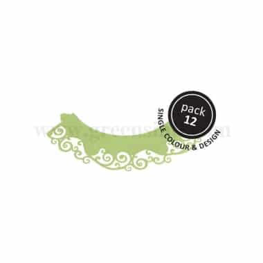PME Cupcake Wrappers - Light Green Swirls Pack of 12
