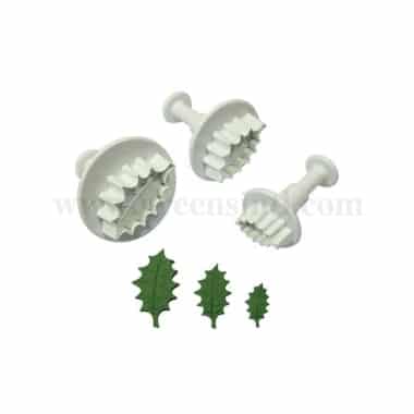 PME Foliage Plunger Cutters - Medium Veined Holly Leaf 30mm