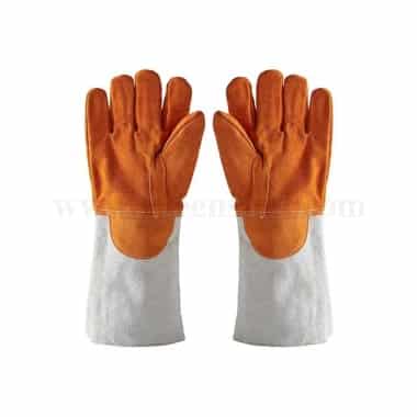 GREENS CHOICE Leather Heat Resistant Oven Gloves Mitts 16 Inch